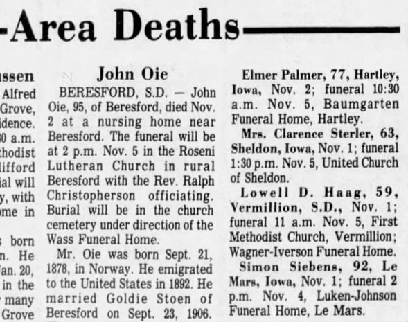 Clipping from Sioux City Journal